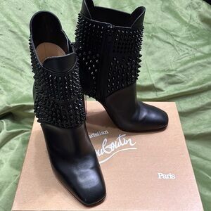 Christian Louboutin Black Studded Women's Boots